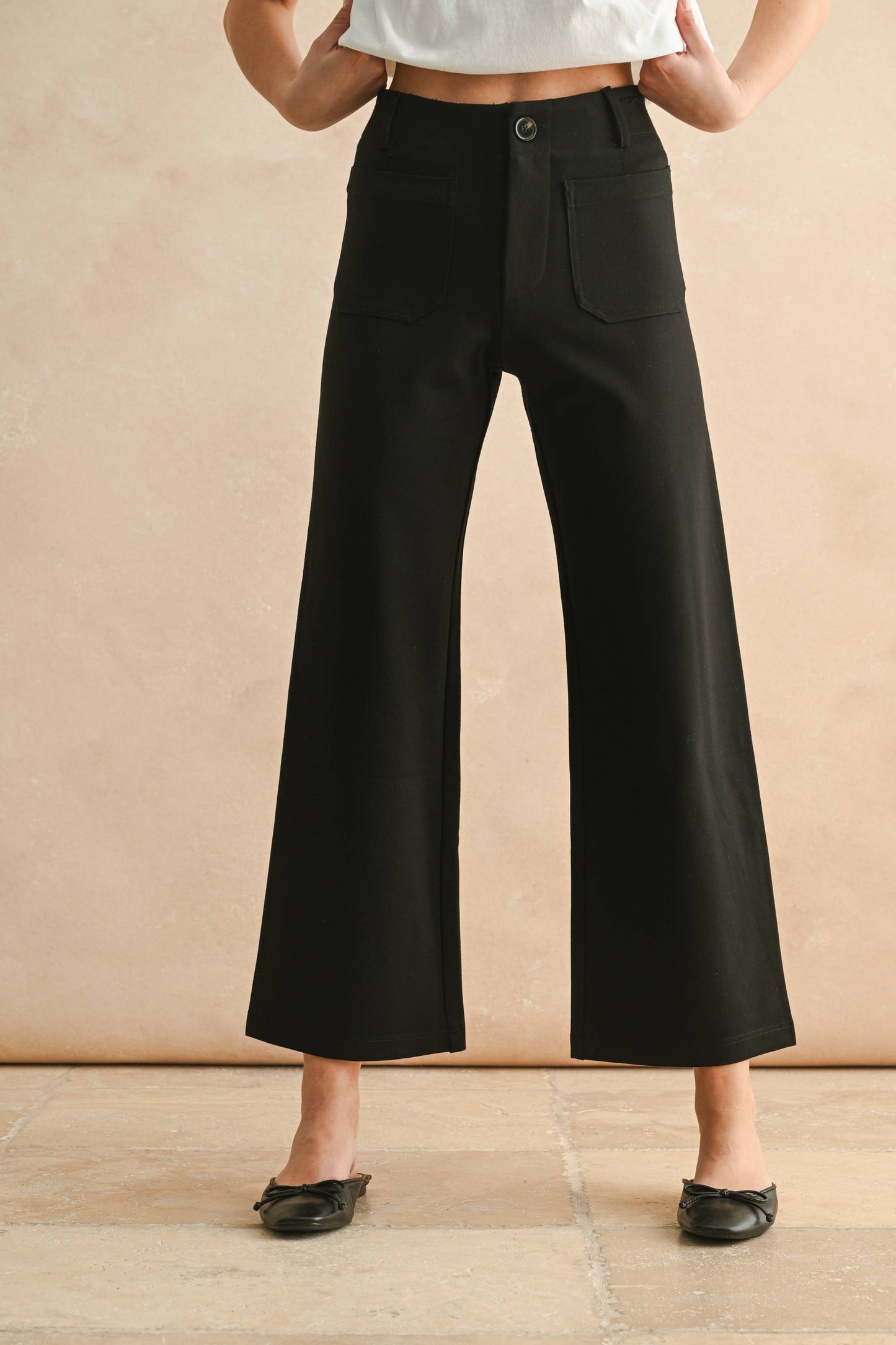 MMP1745 2 POCKETS PONTE PANTS