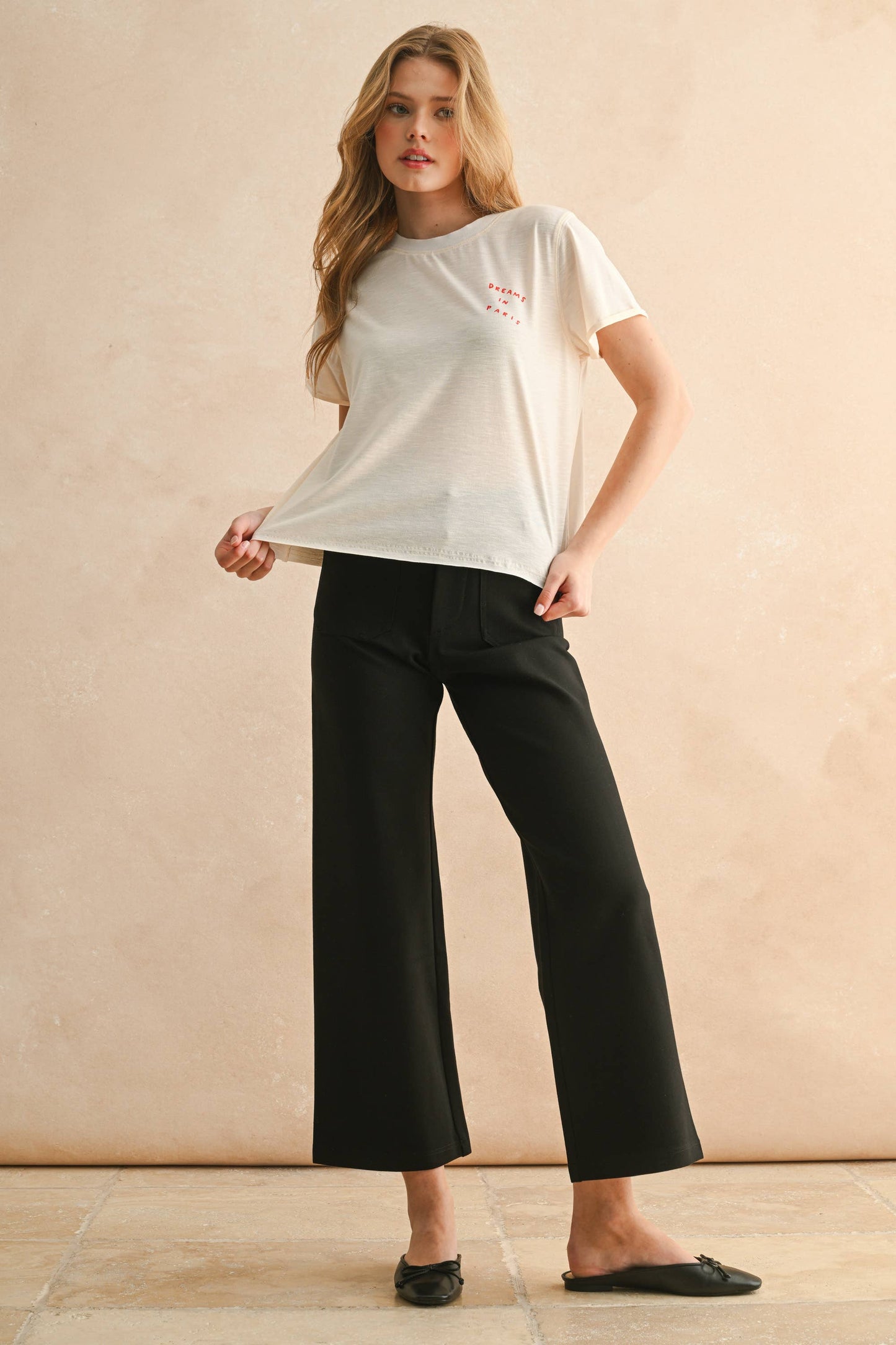 MMP1745 2 POCKETS PONTE PANTS