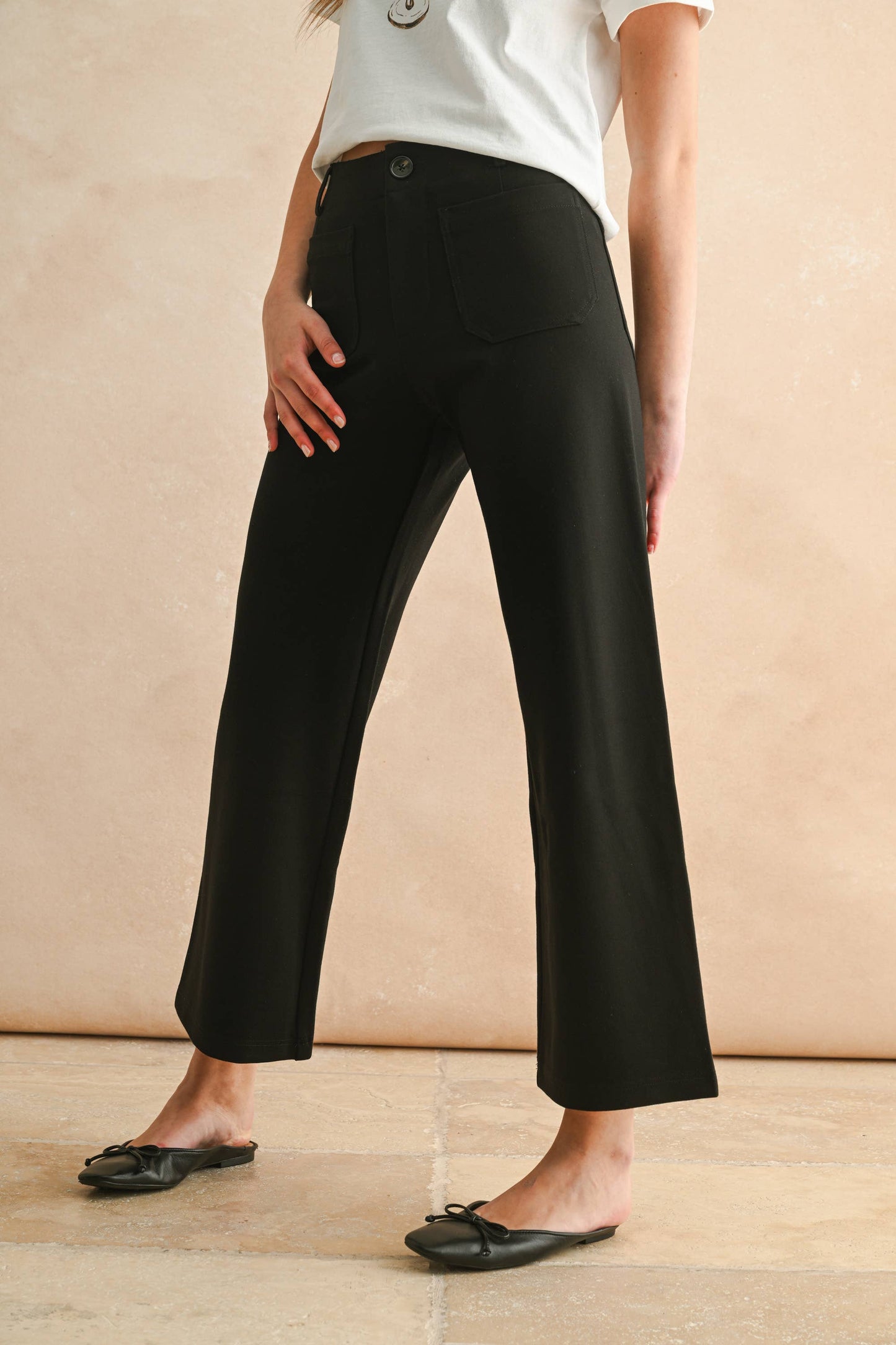 MMP1745 2 POCKETS PONTE PANTS