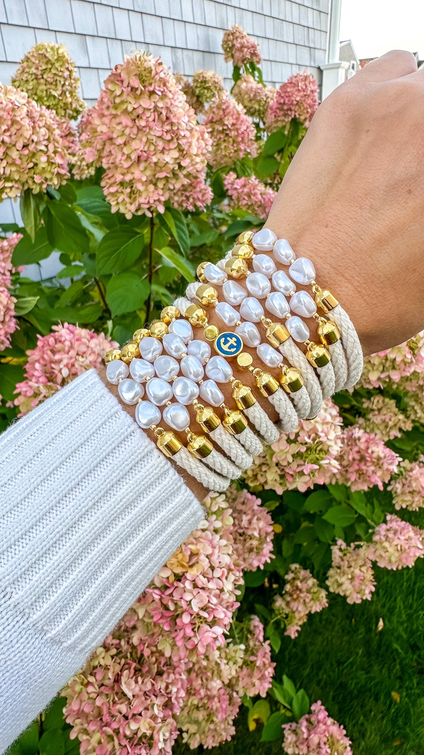 Cotuit - Ivory/Gold - Nautical Rope Bracelet