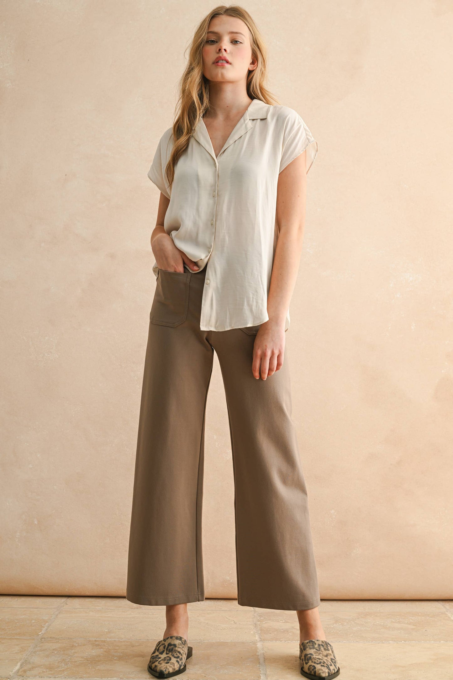 MMP1745 2 POCKETS PONTE PANTS