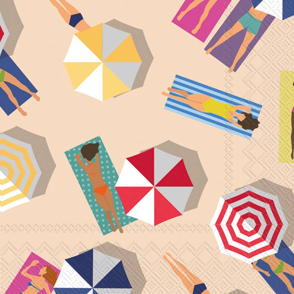 Paper Cocktail Napkin Parasol Cream