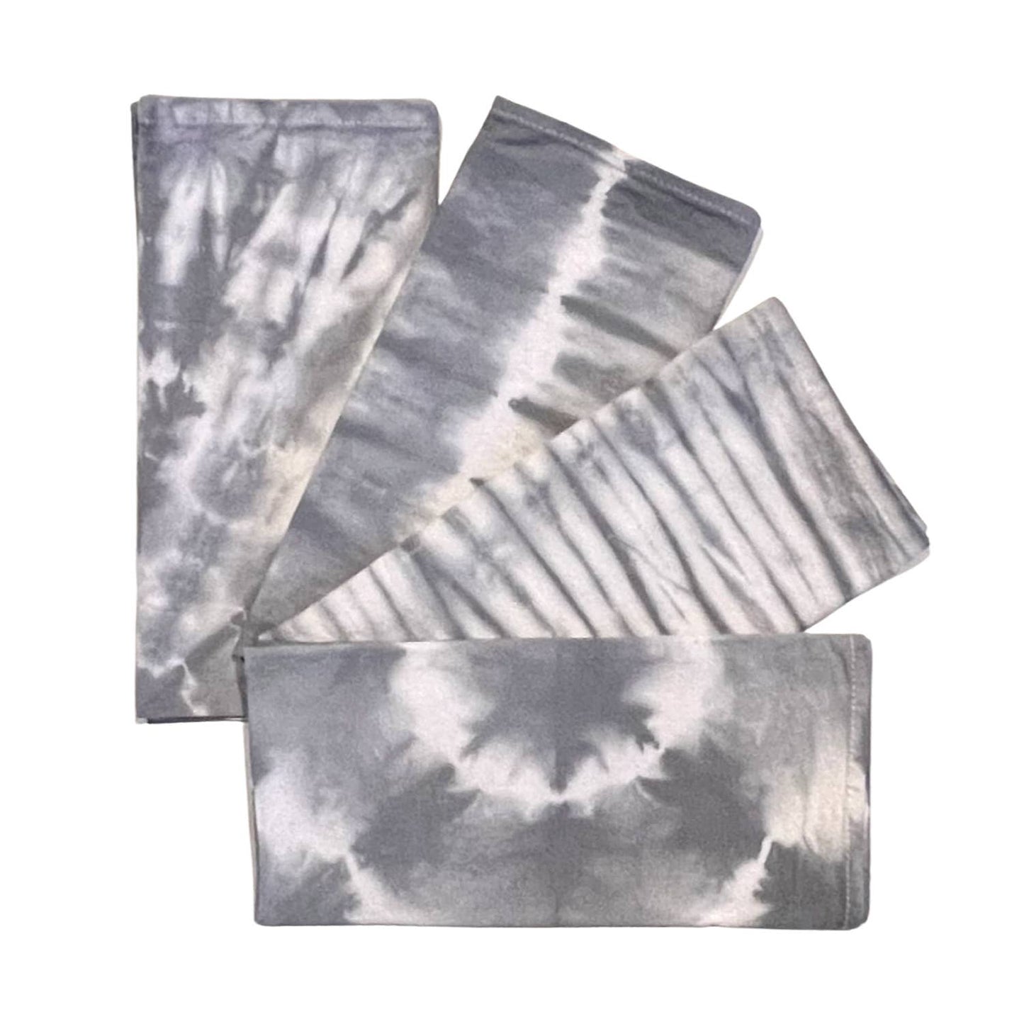 Hand Dyed Shibori Napkins Grey