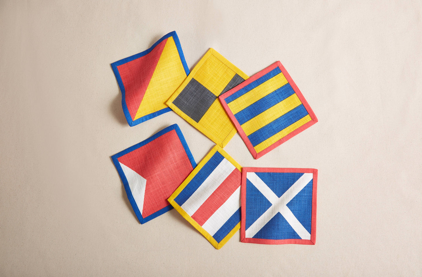 MARITIME COCKTAIL NAPKINS SET OF 6