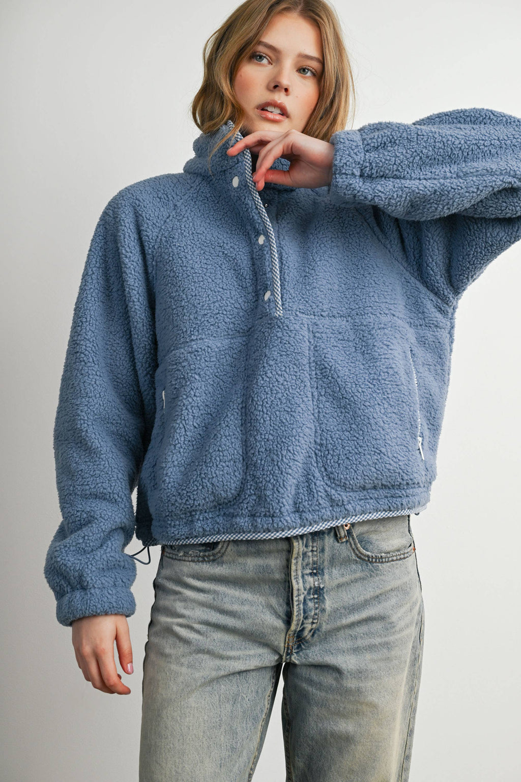 Casual Half Button Sweatshirt-BMT8739