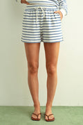 P6810ST   STRIPED PRINT RELAXED SHORT