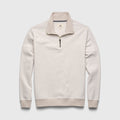 Bobby Stripe Fleece Quarter Zip - Taupe Heather