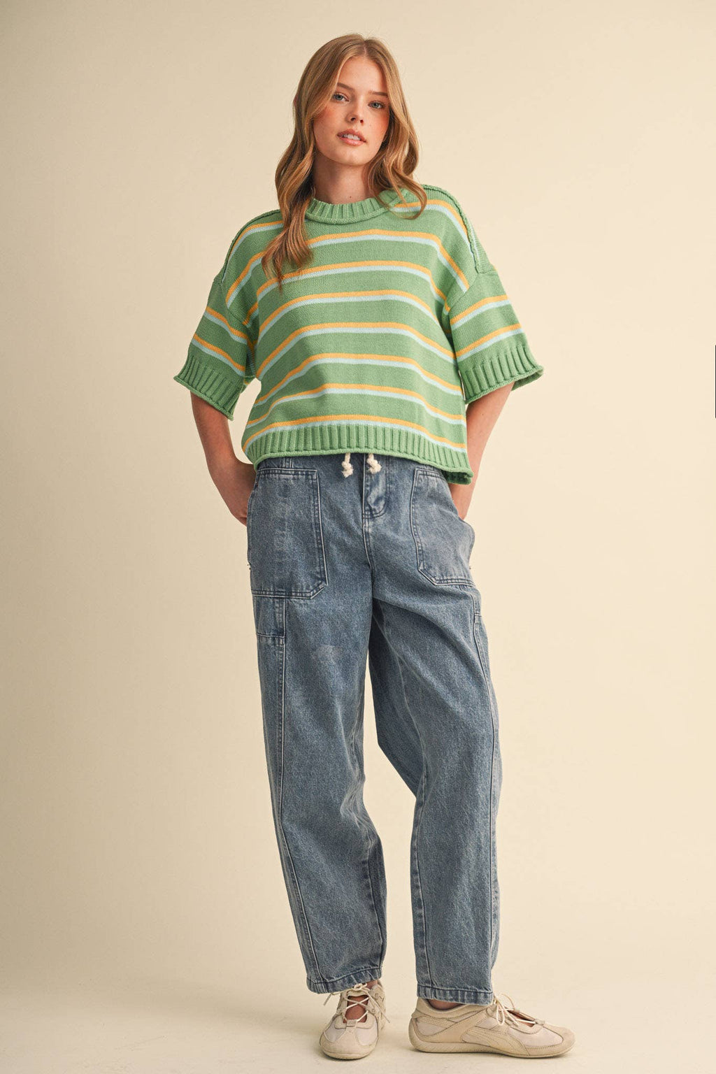 DENIM UTILITY BARREL PANTS MP5196
