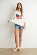Flag Print Knit Sweater - BMW7691