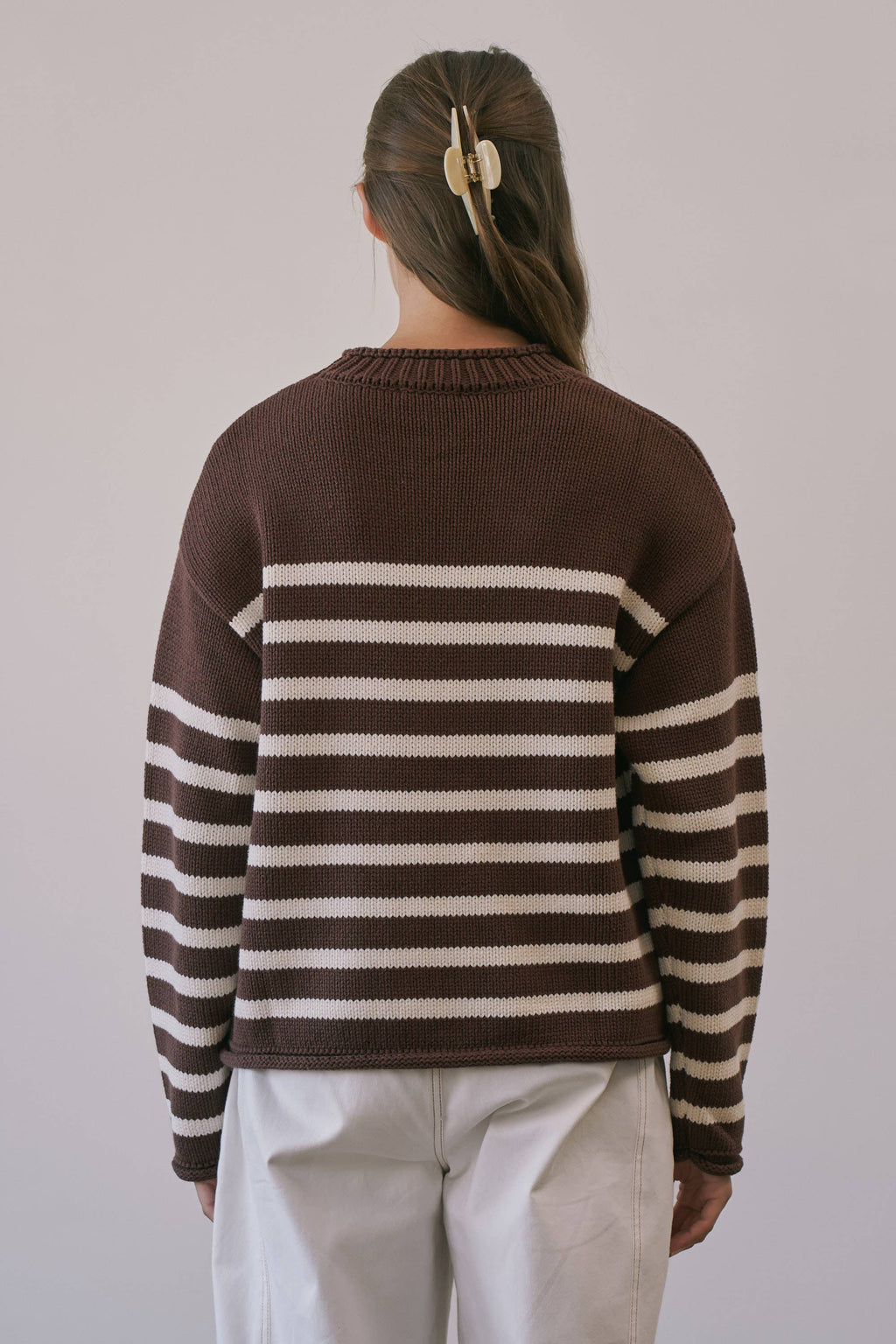 BSW4285 Montana Striped Roll Neck Sweater