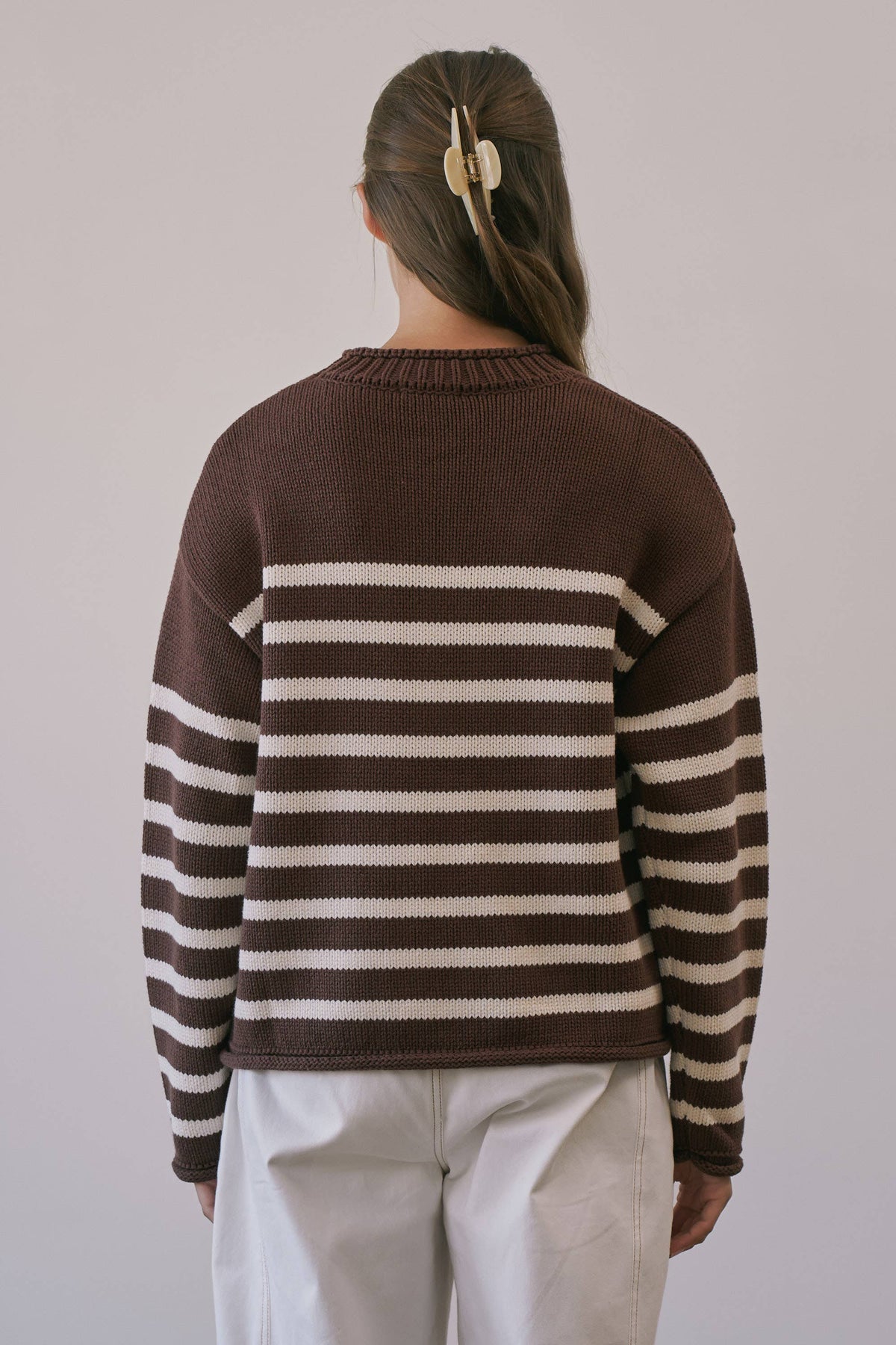BSW4285 Montana Striped Roll Neck Sweater