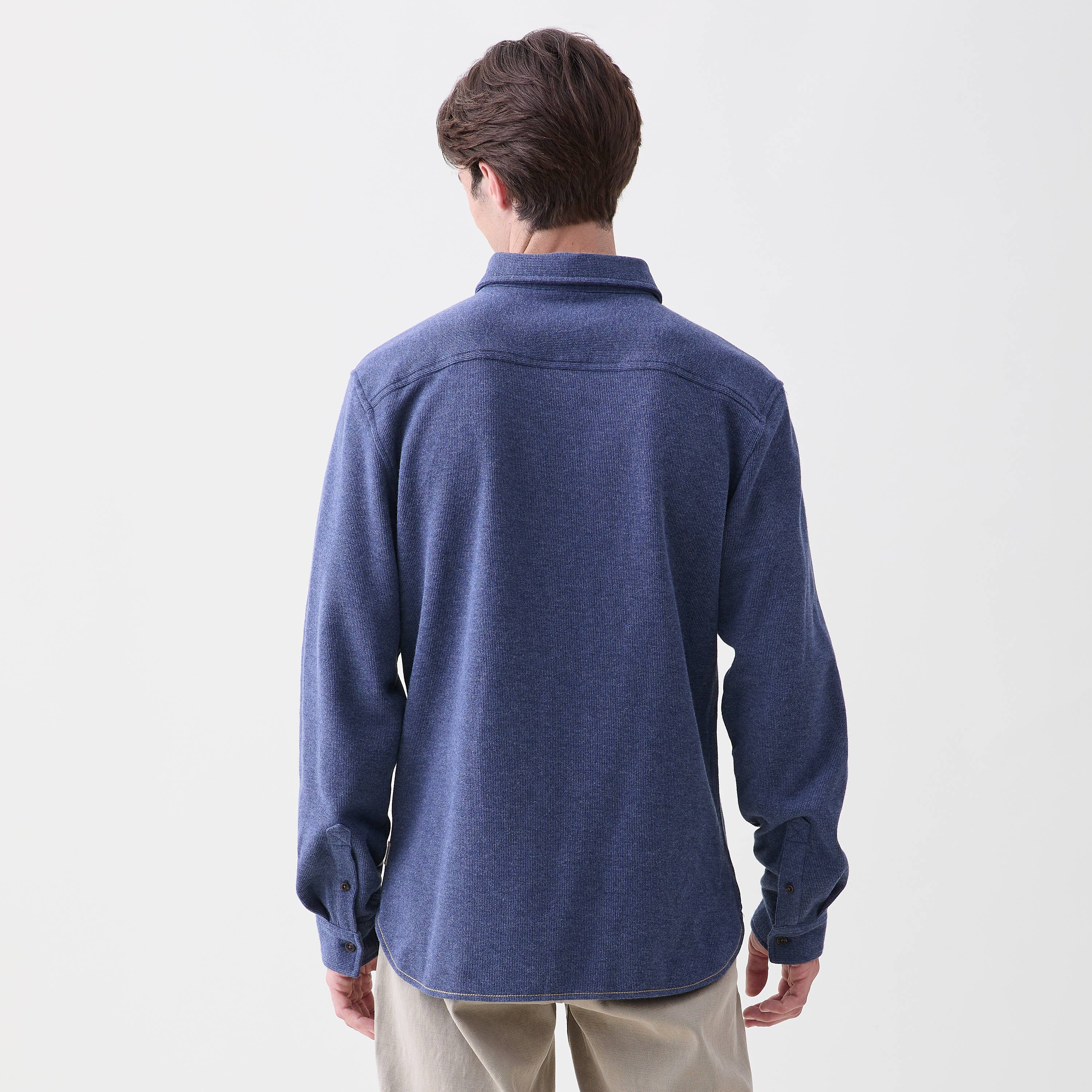 Brian l/s soft rib knit 1 pocket shirt