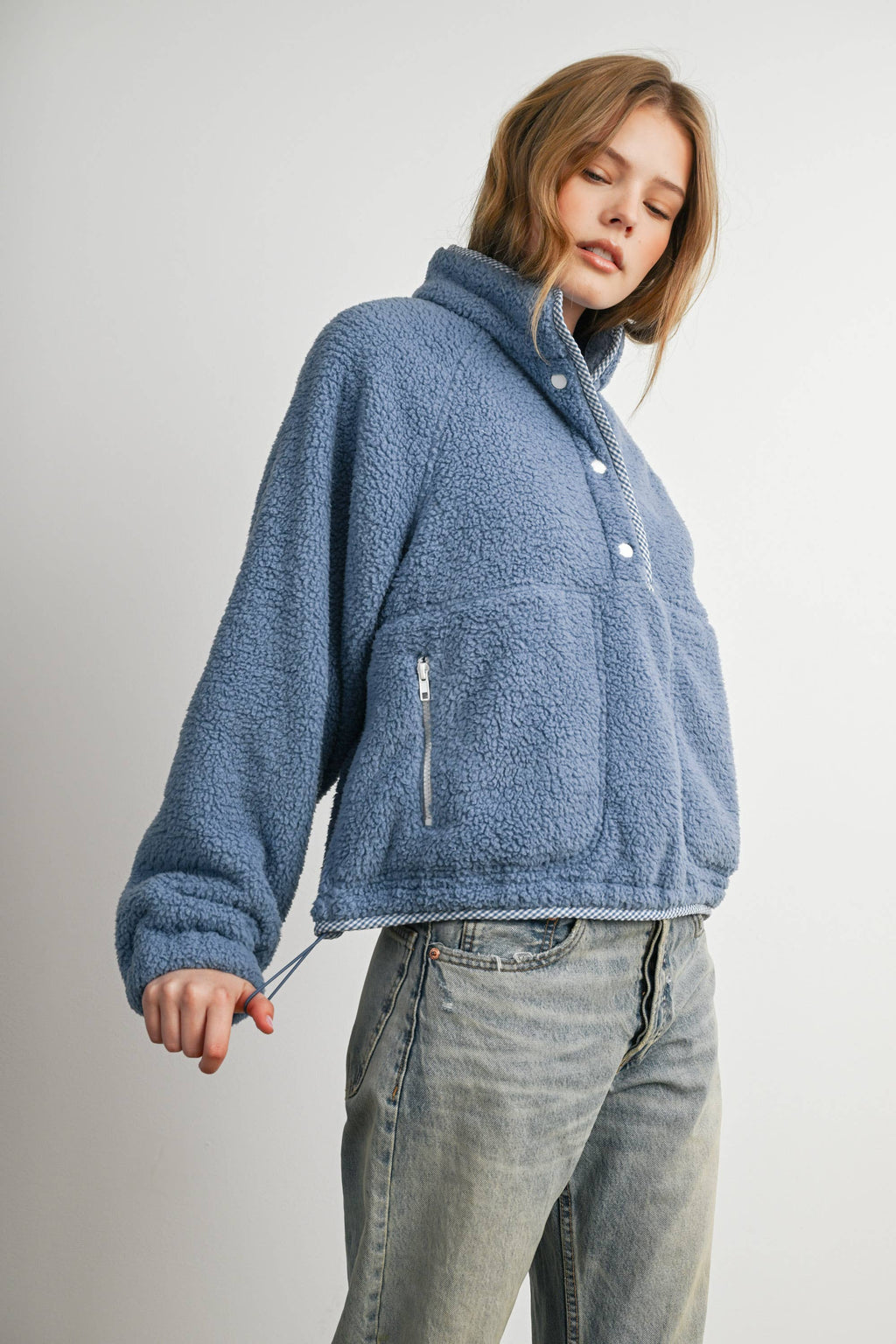 Casual Half Button Sweatshirt-BMT8739