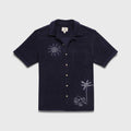 Mariner Saltwater Terry Camp Collar Shirt - Navy Blazer
