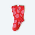 Sutro Bold Dot Crew Socks — Poppy