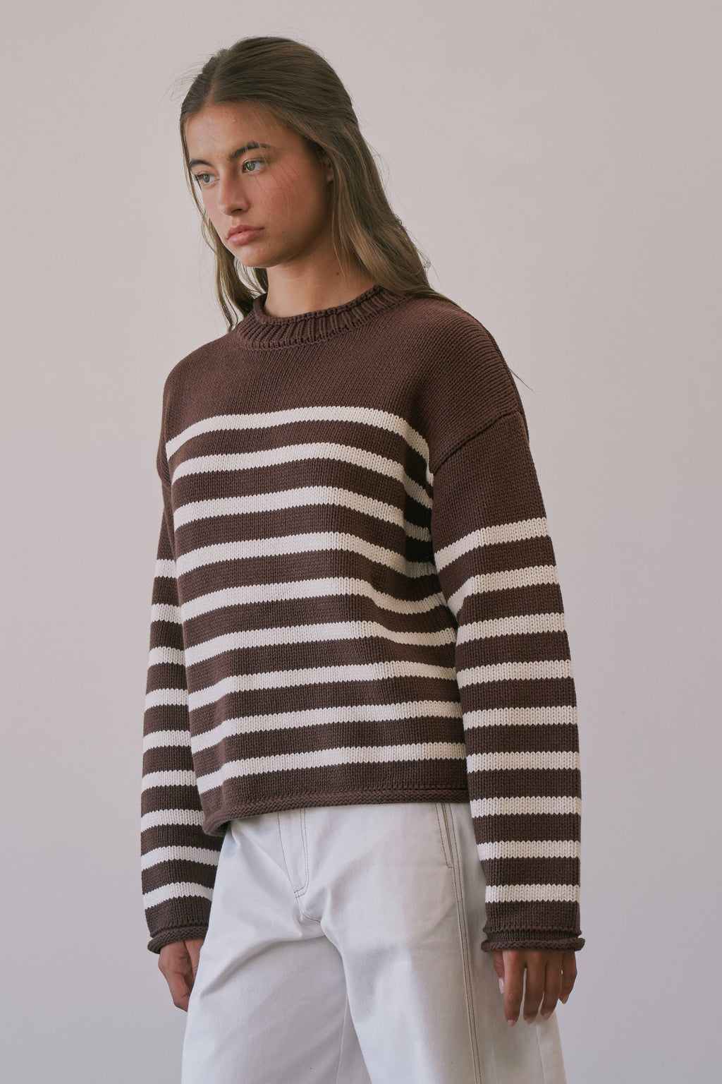 BSW4285 Montana Striped Roll Neck Sweater