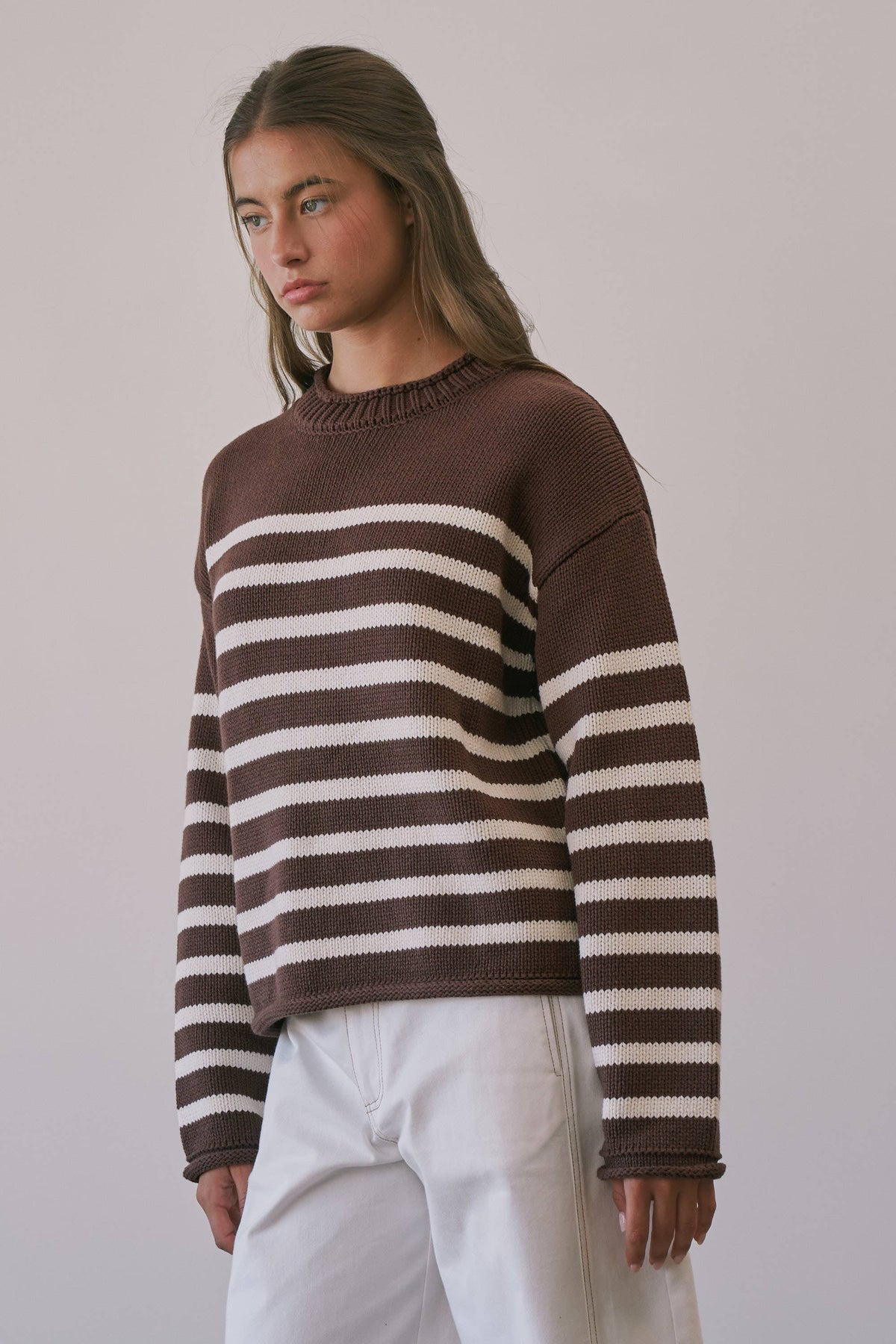 BSW4285 Montana Striped Roll Neck Sweater