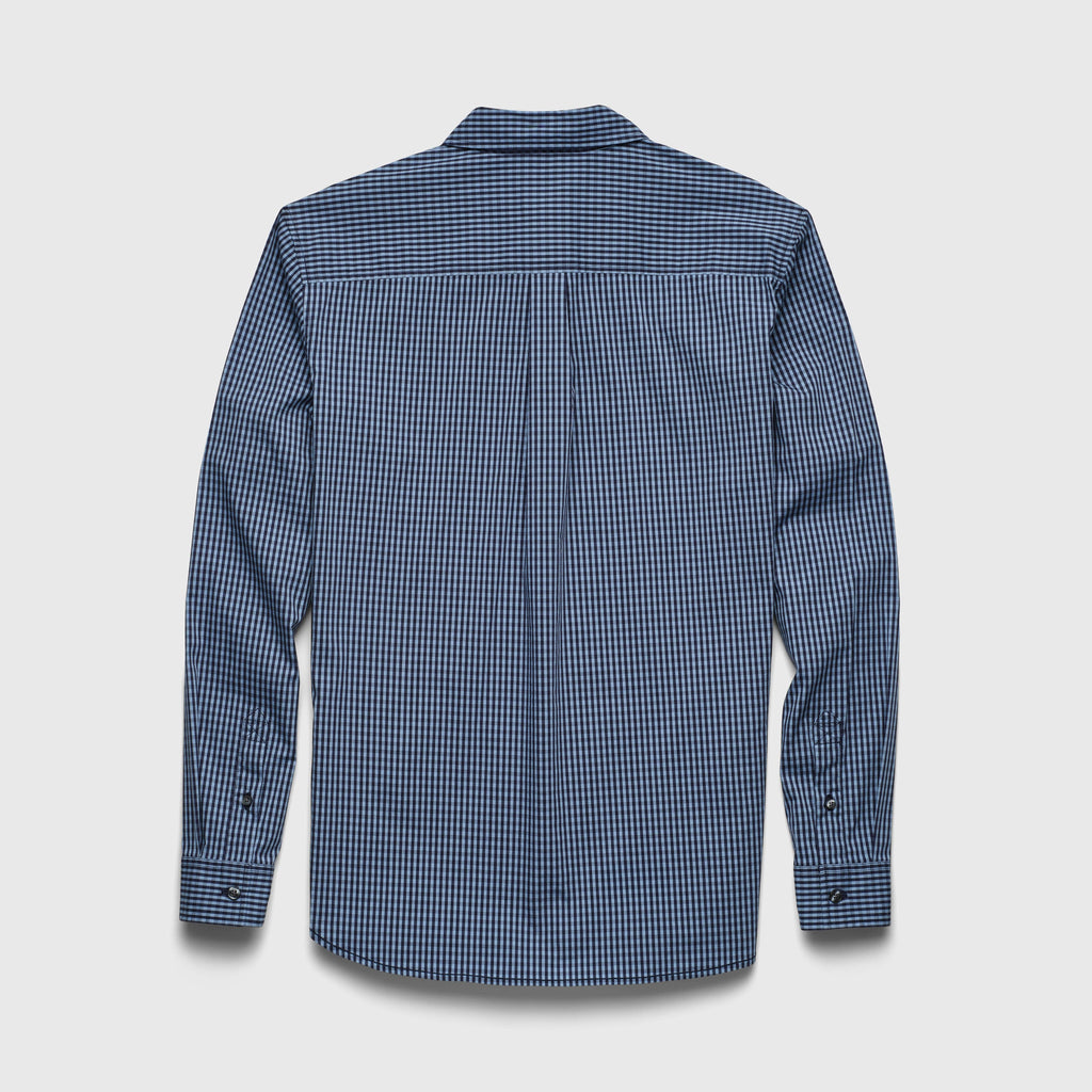 Brian Gingham Shirt - Blue Check Gingham