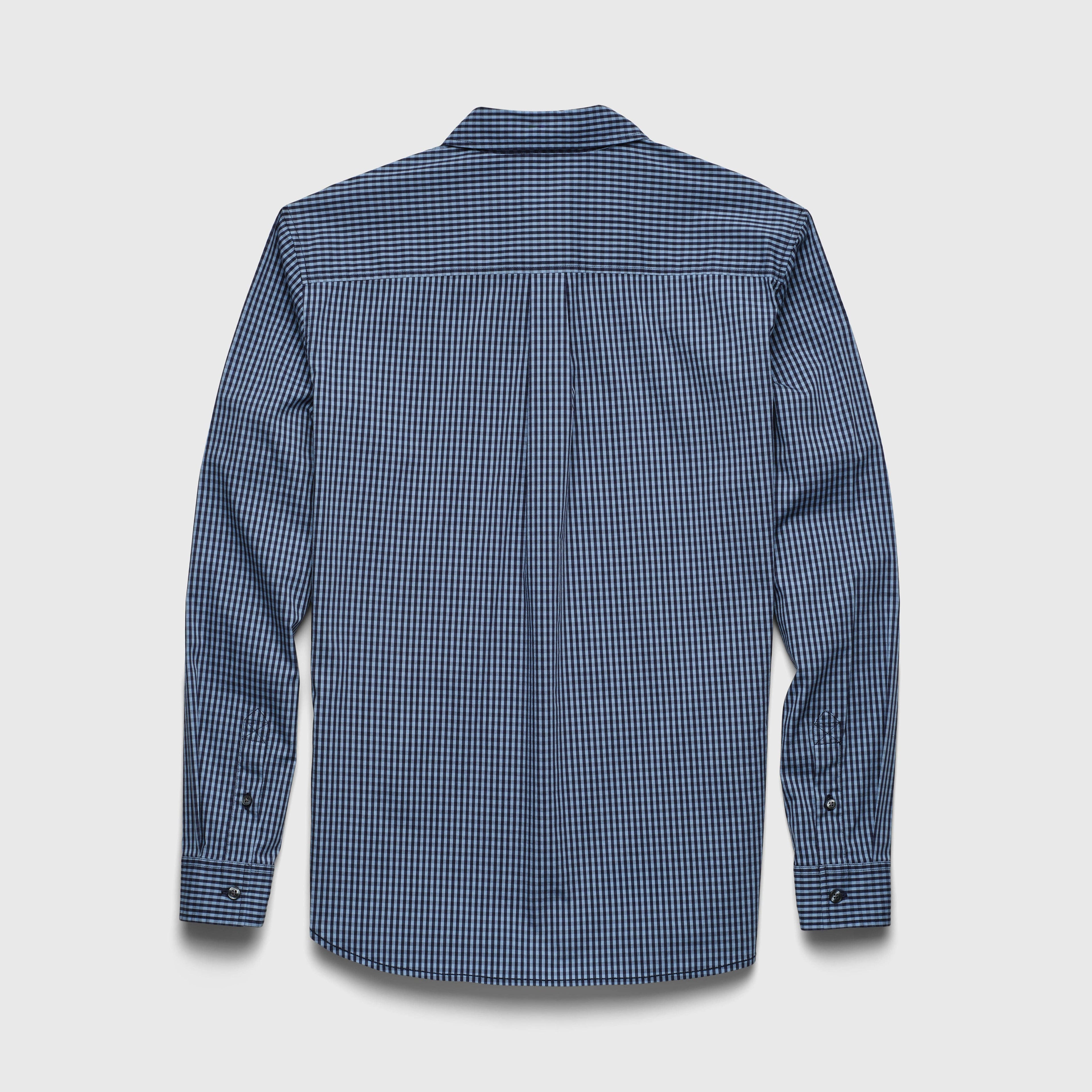 Brian Gingham Shirt - Blue Check Gingham