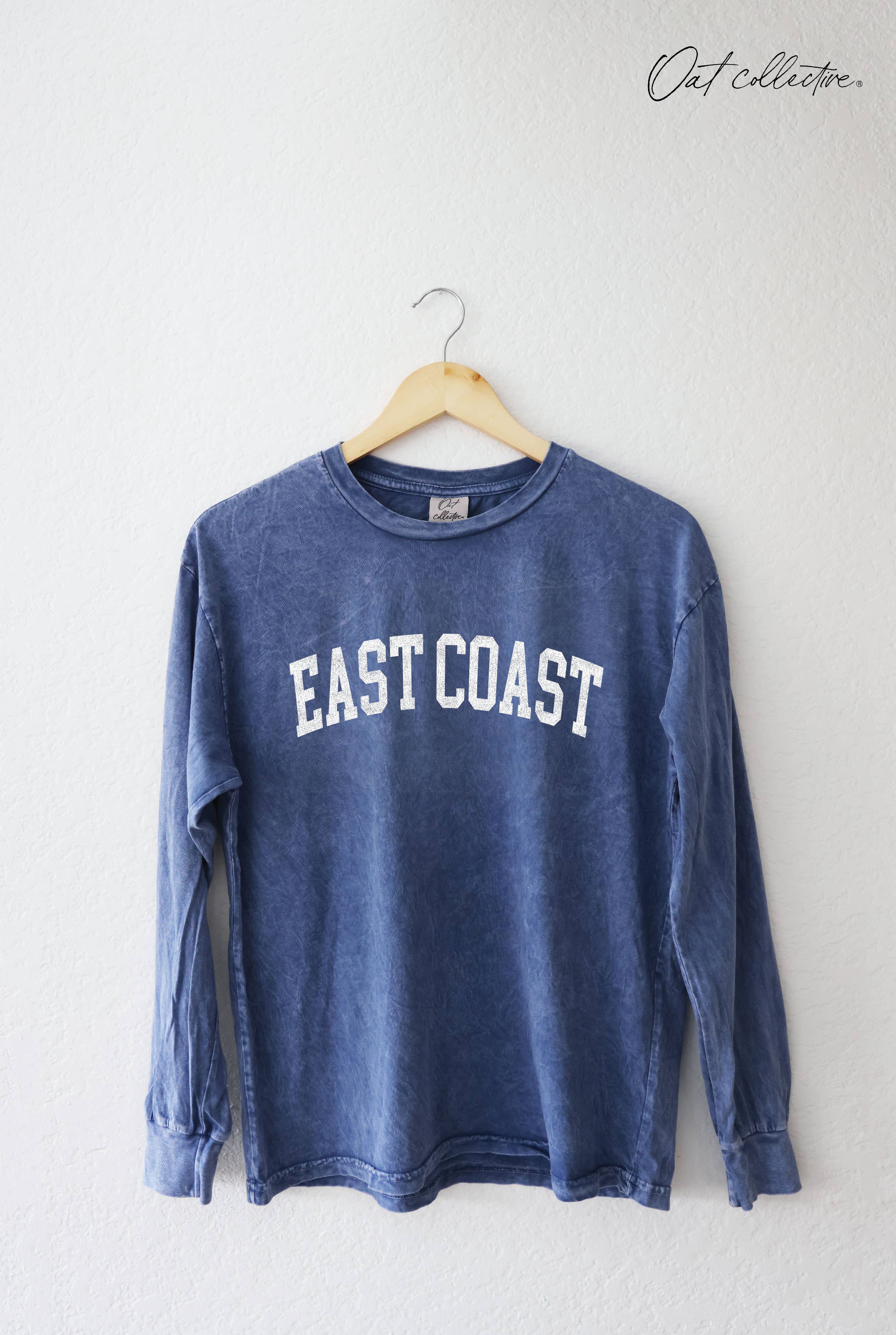 EAST COAST Mineral Washed Long Sleeve Graphic