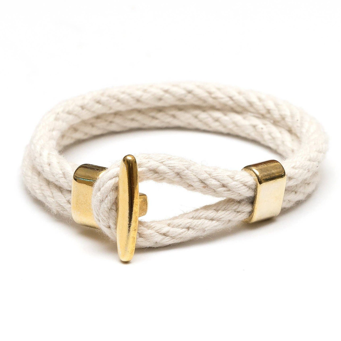 Camden -  Ivory/Gold - Nautical Rope Bracelet