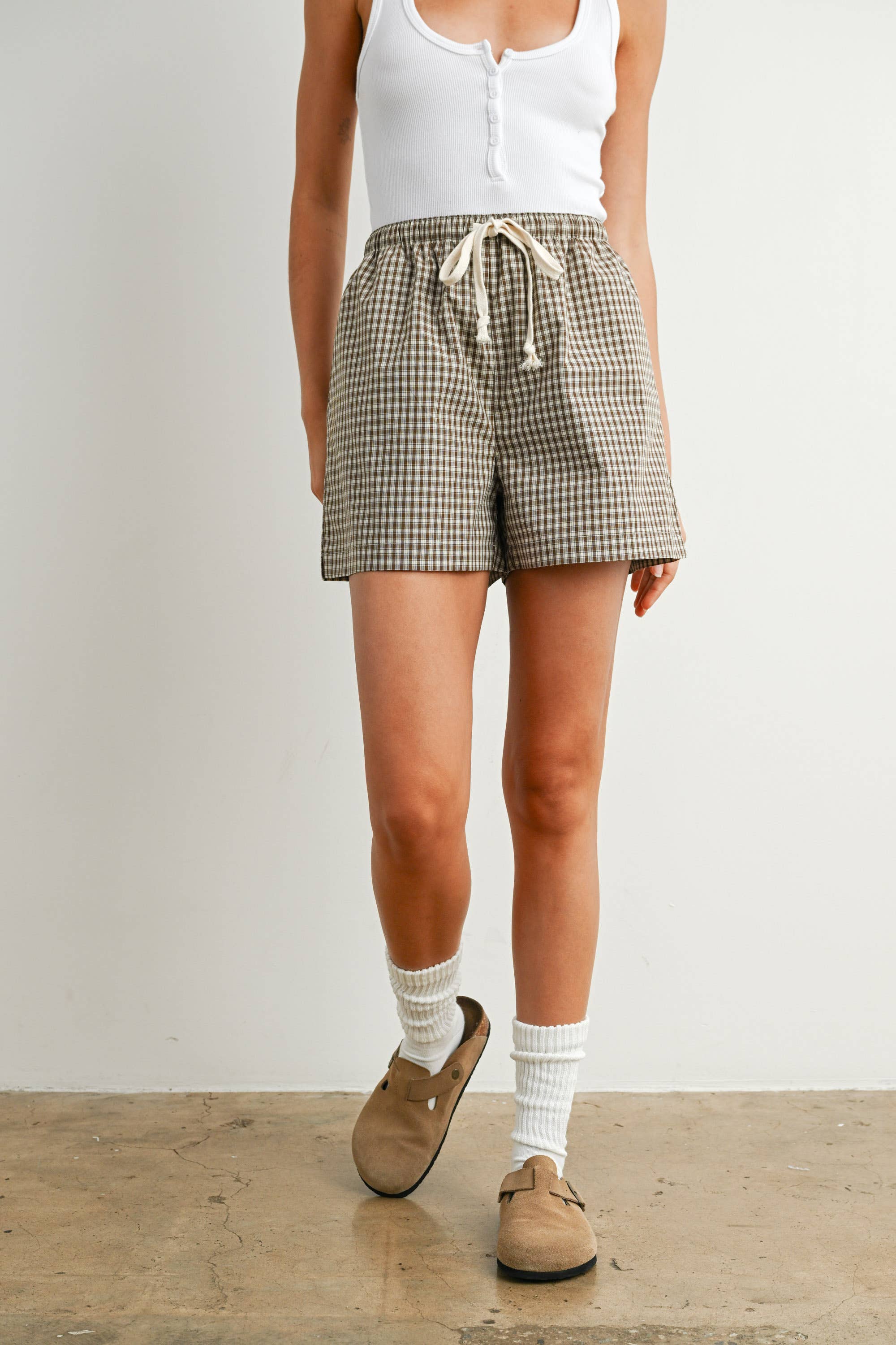 Tie-Front High-Waisted Shorts - BMP7853