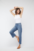 Aberdeen Ankle Crop High Rise Jean, Vintage Worn