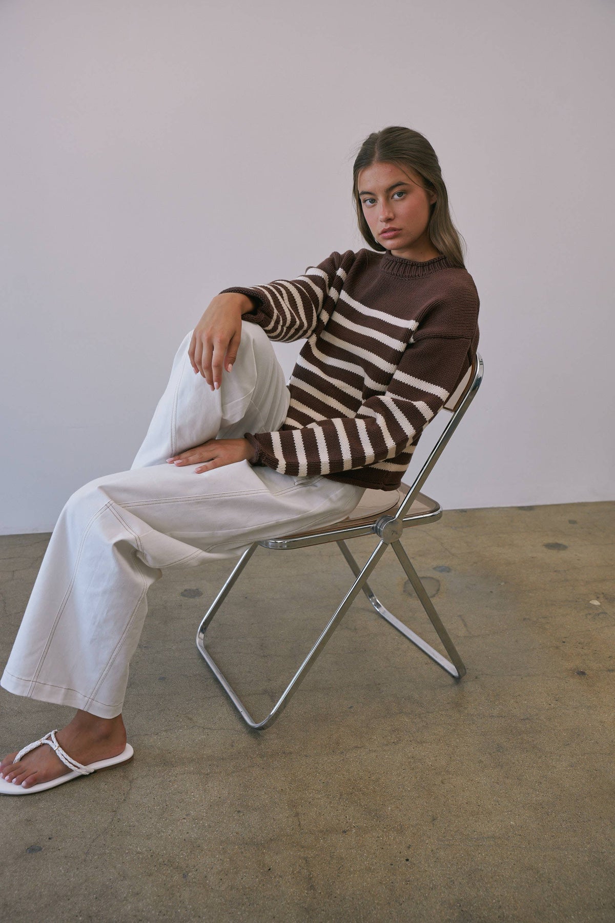 BSW4285 Montana Striped Roll Neck Sweater