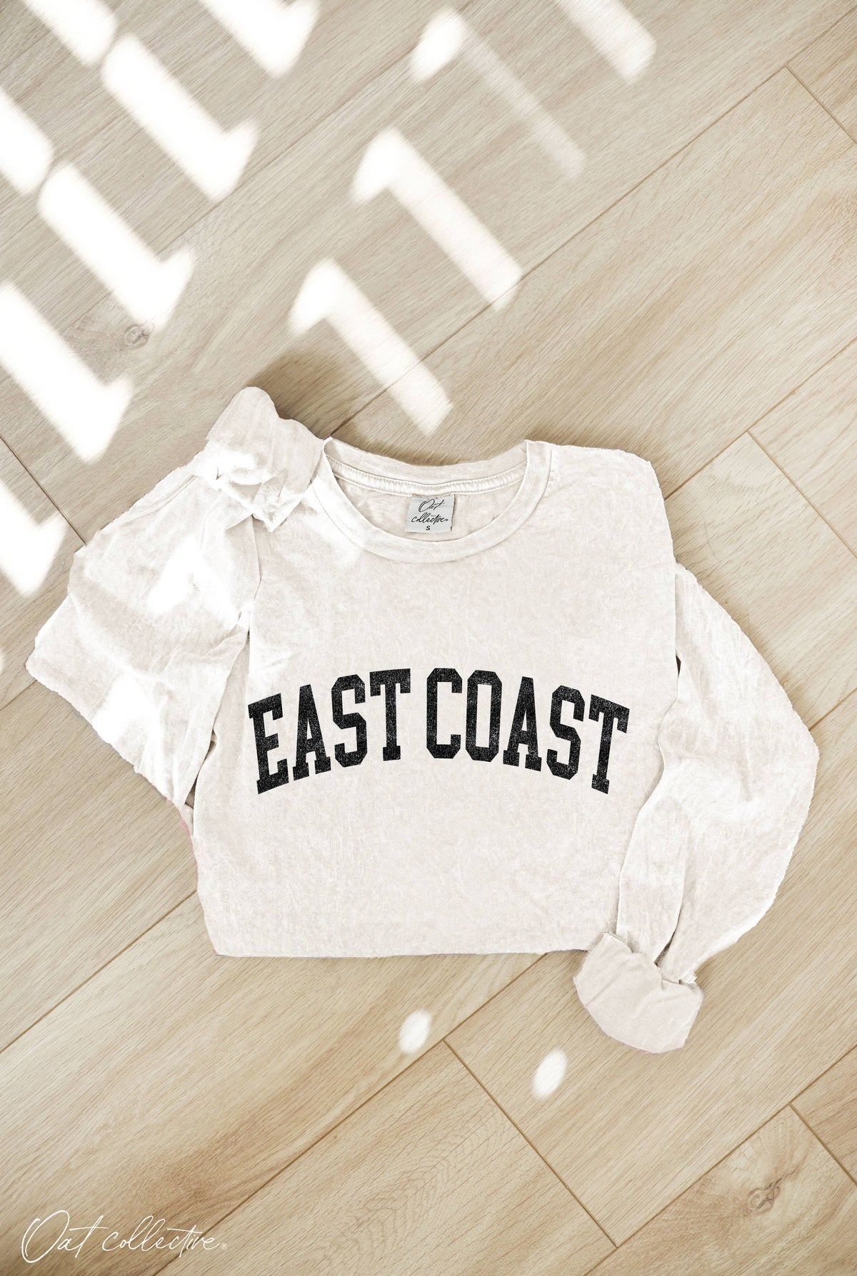 EAST COAST Mineral Washed Long Sleeve Graphic