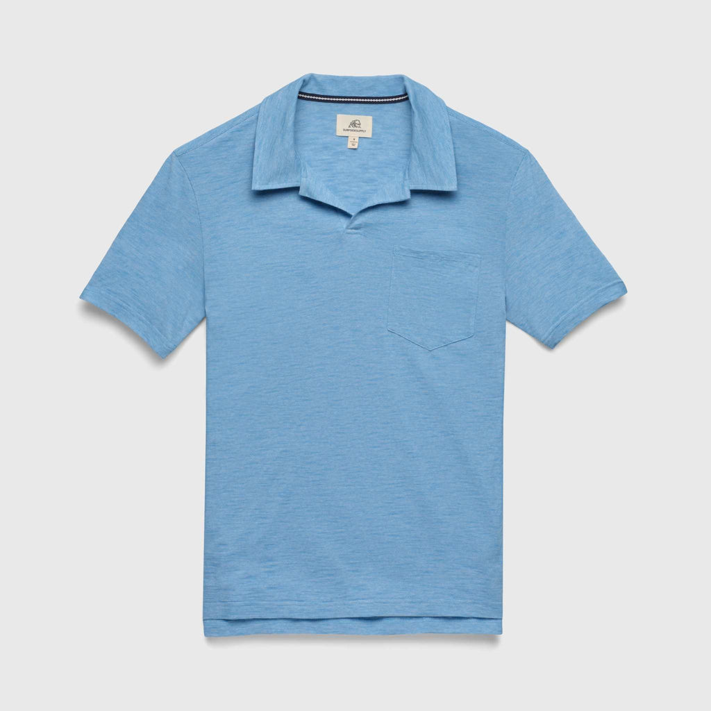 Johnny Collar Polo - Cendre Blue