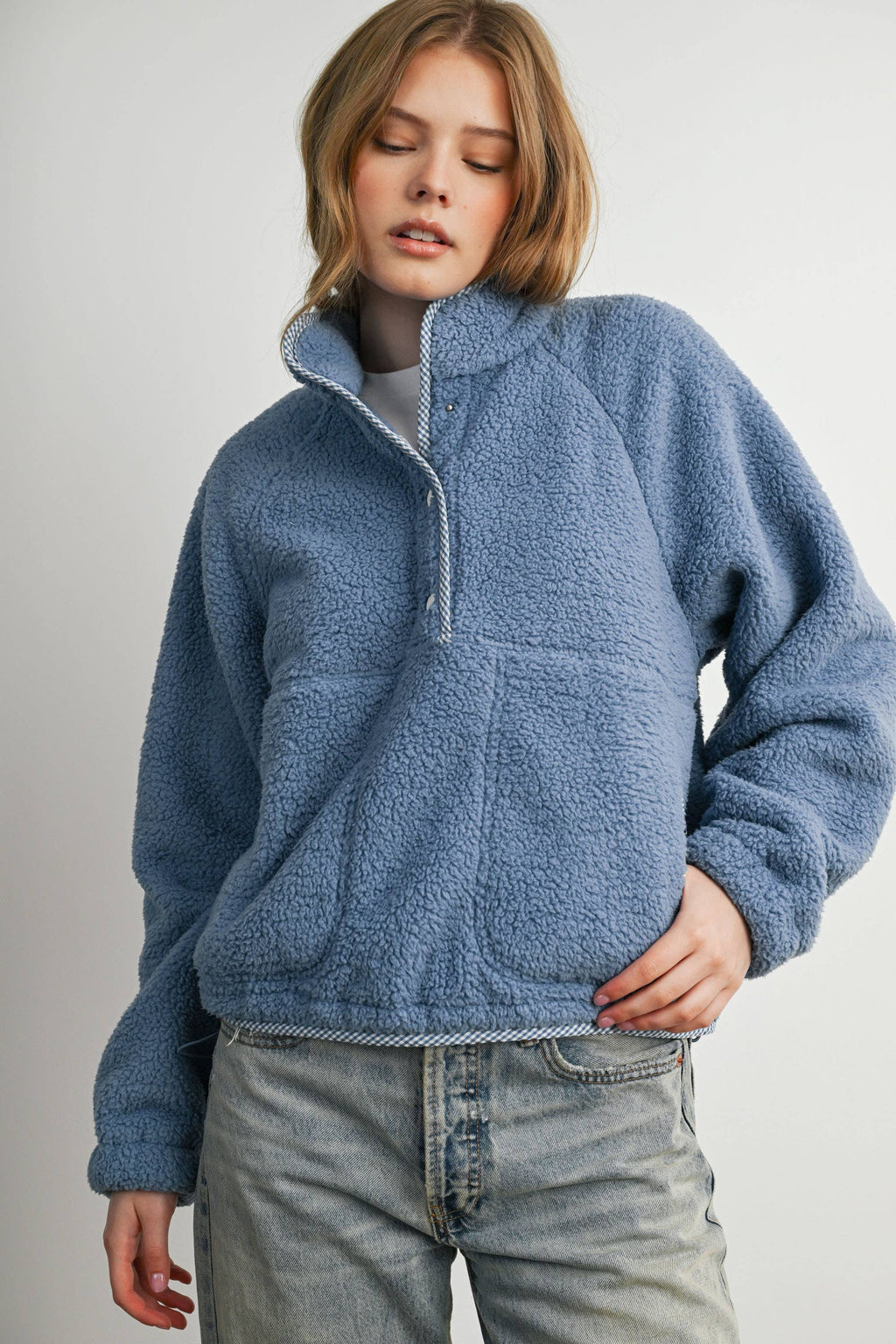 Casual Half Button Sweatshirt-BMT8739