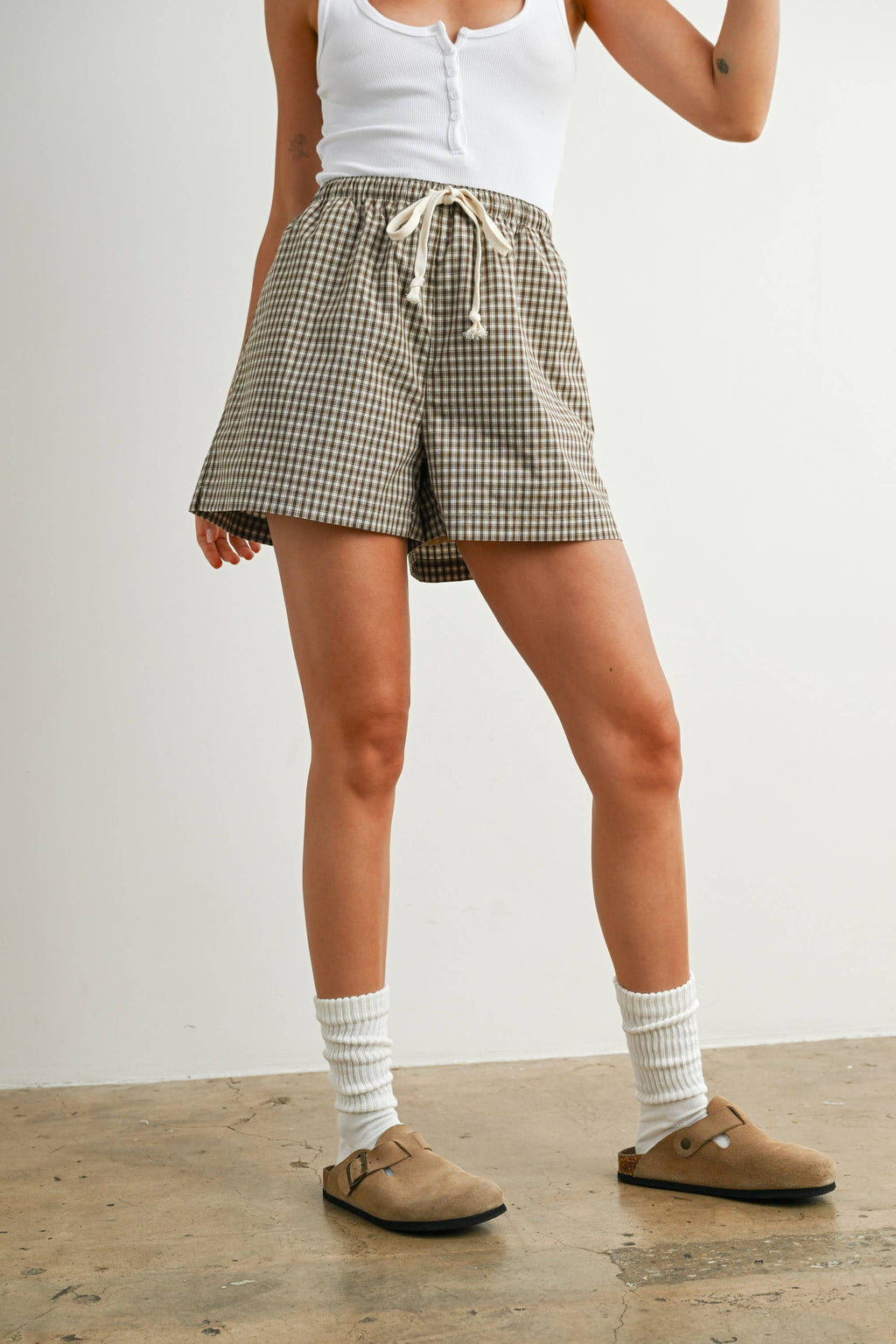 Tie-Front High-Waisted Shorts - BMP7853
