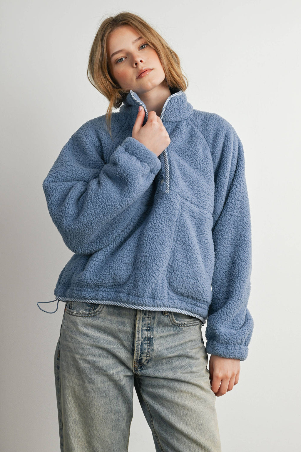 Casual Half Button Sweatshirt-BMT8739