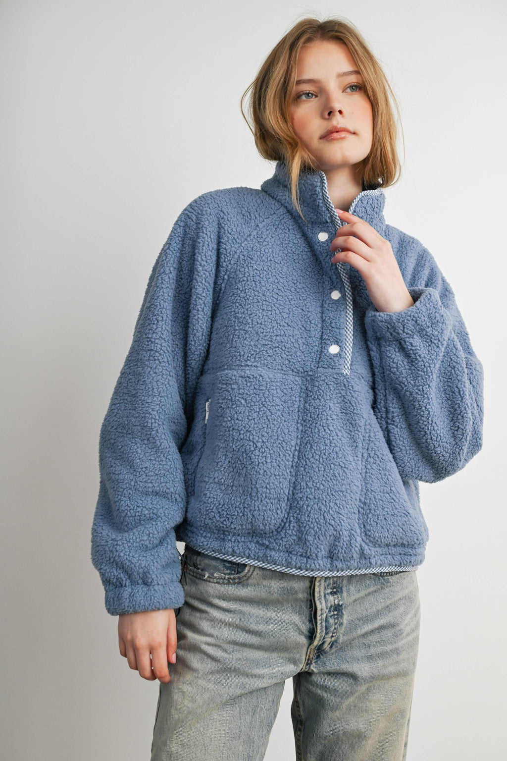 Casual Half Button Sweatshirt-BMT8739