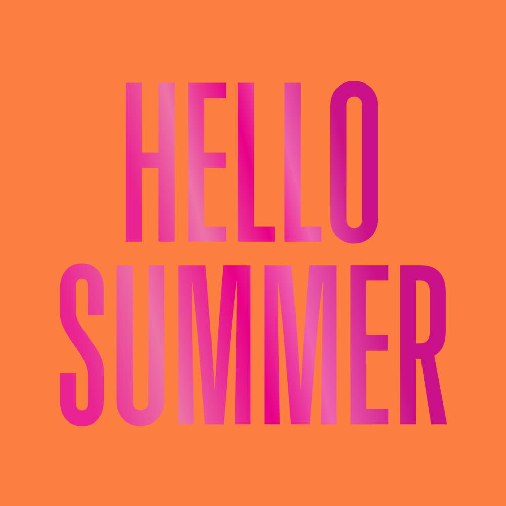 Cocktail Napkins | Hello Summer Orange- Foil - 20ct