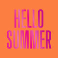 Cocktail Napkins | Hello Summer Orange- Foil - 20ct