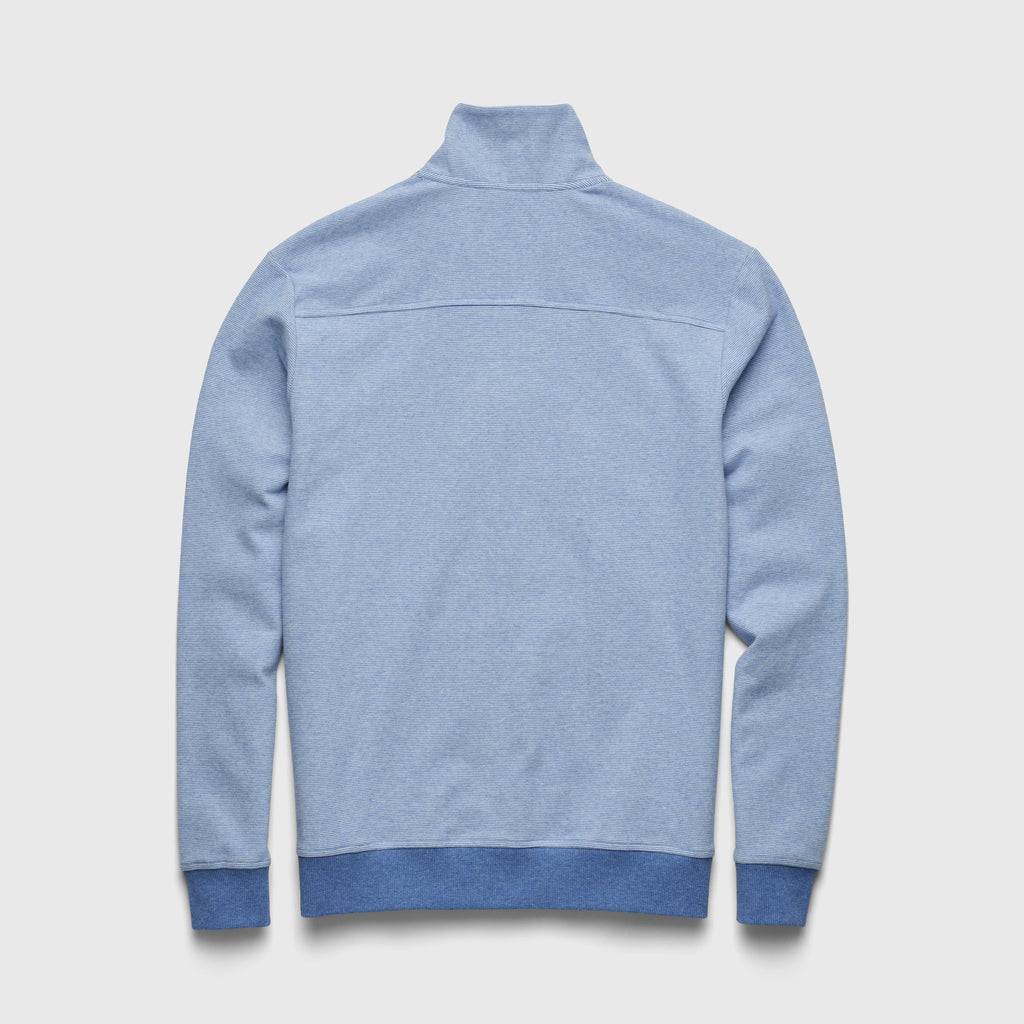 Bobby Stripe Fleece Quarter Zip - Sapphire Blue