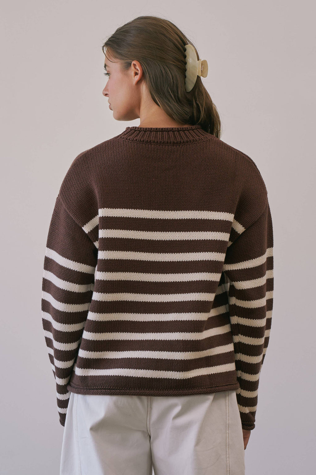 BSW4285 Montana Striped Roll Neck Sweater