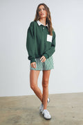 Striped Drawstring Pocket Boxer Shorts - BMP7534