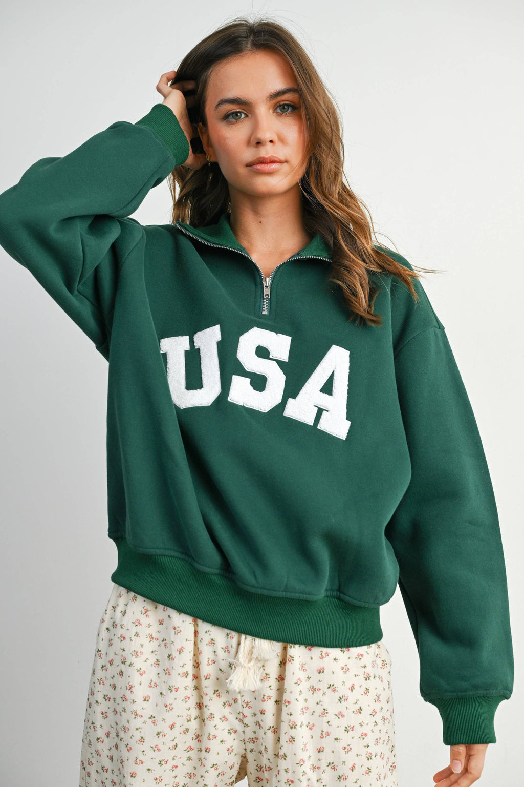 Quarter Zip Long Sleeve Top - BMT7795