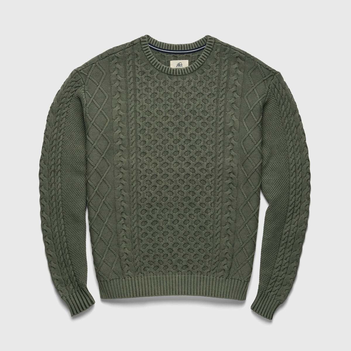Eddie Knit Garment Washed Sweater - Lichen Green