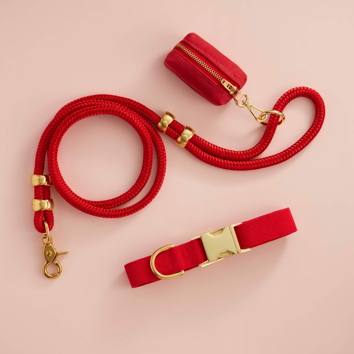 Ruby Dog Collar: XS / Gold