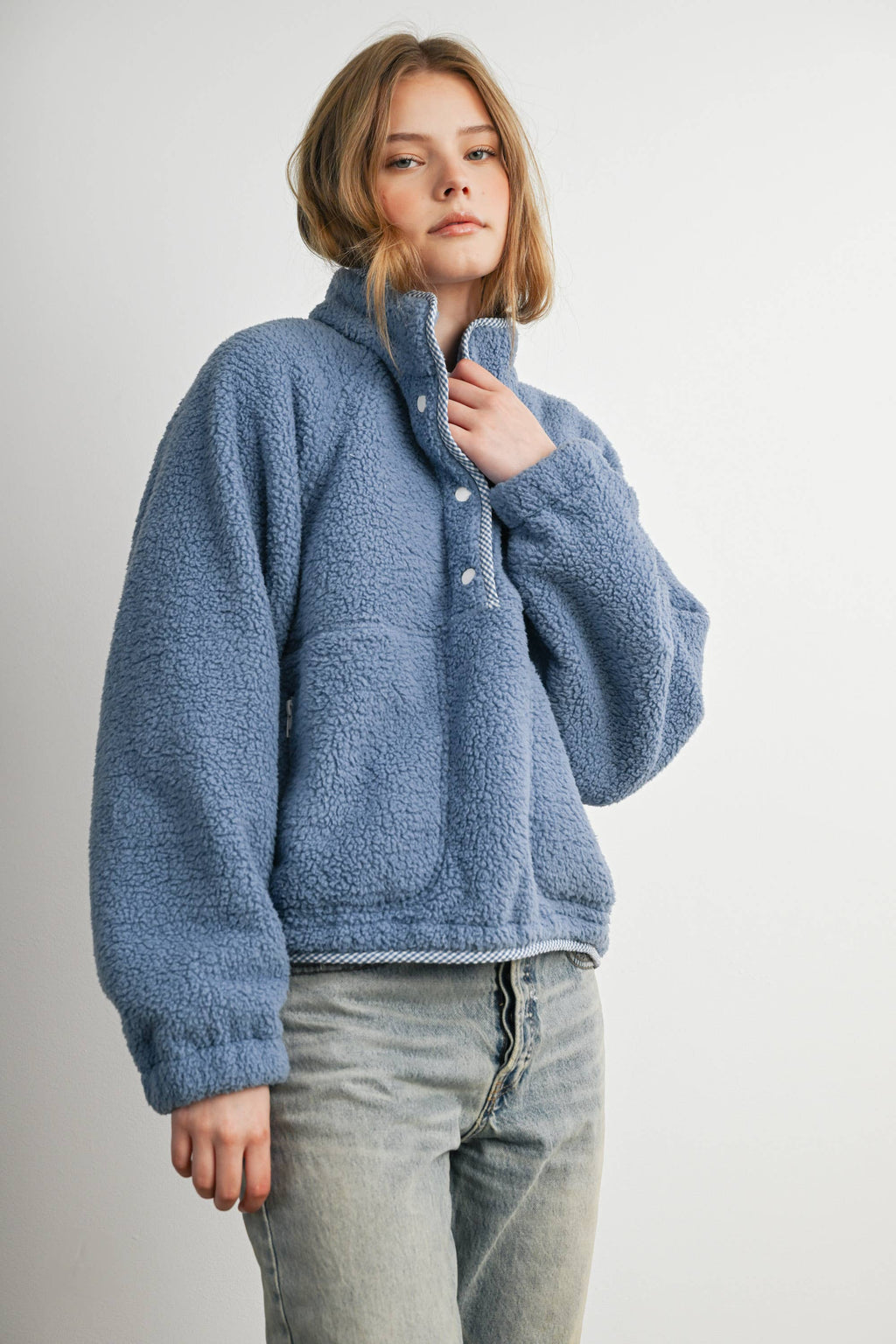 Casual Half Button Sweatshirt-BMT8739