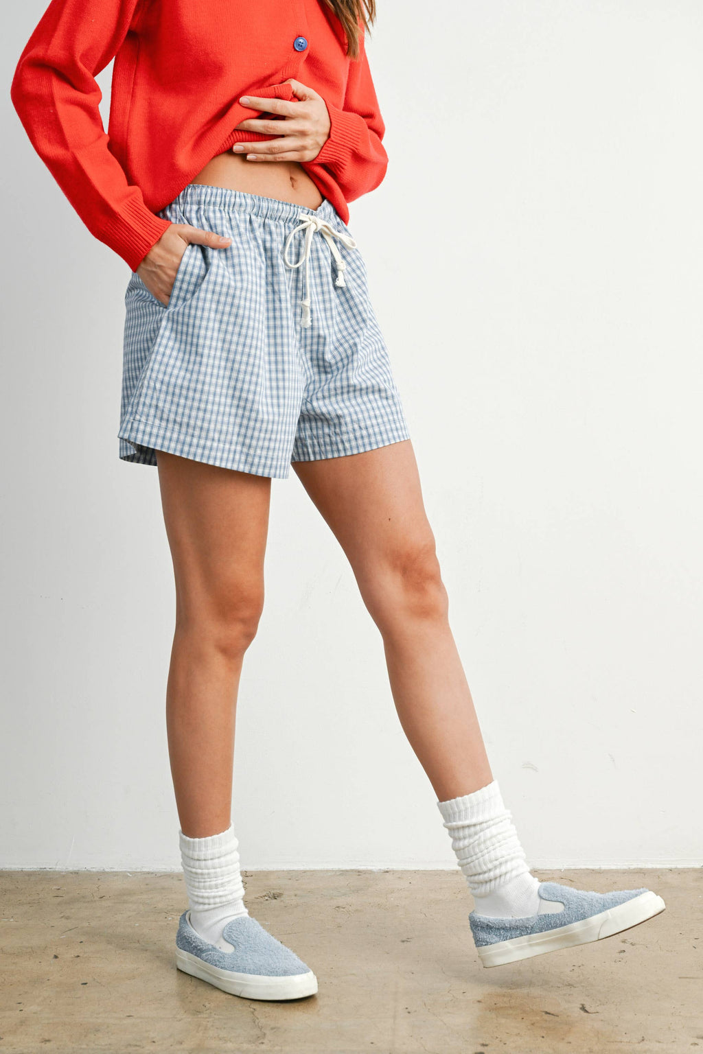 Tie-Front High-Waisted Shorts - BMP7853