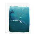 Whales in Love Greeting Card