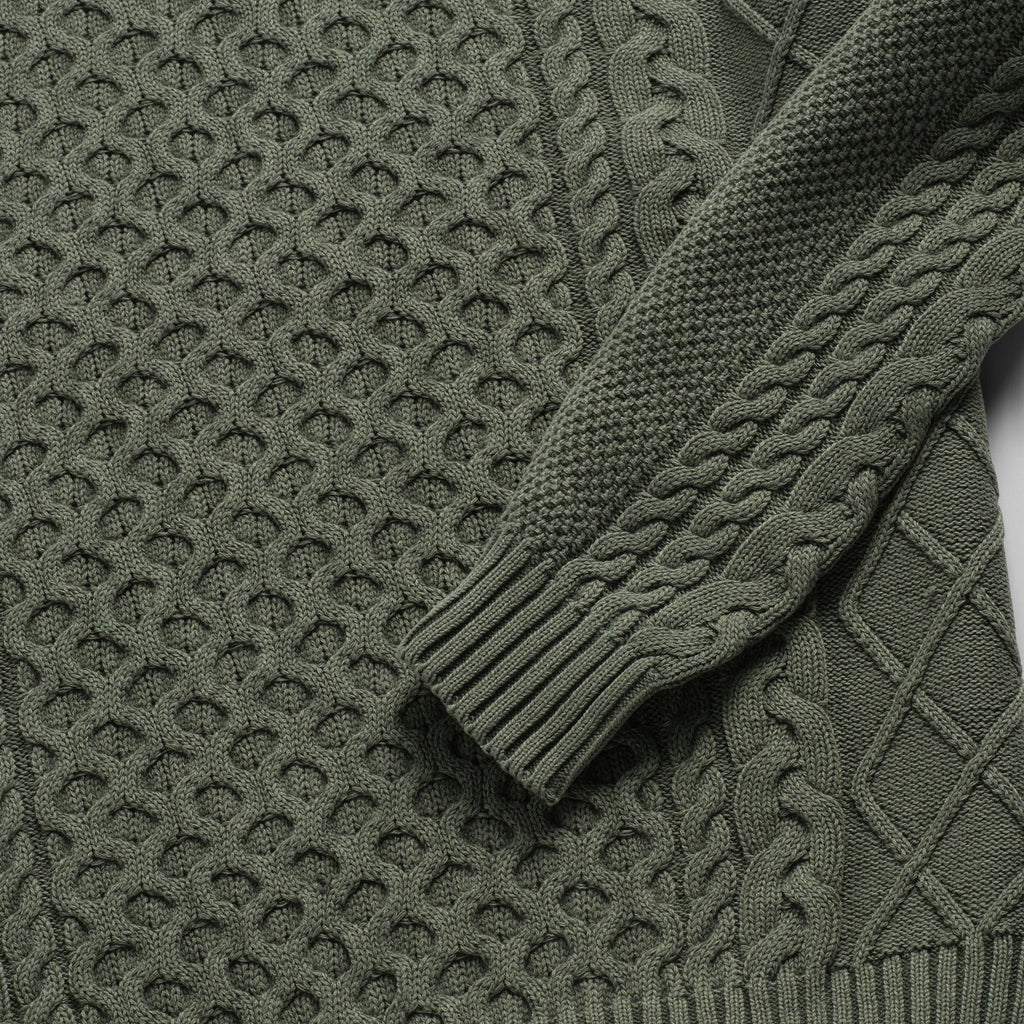 Eddie Knit Garment Washed Sweater - Lichen Green