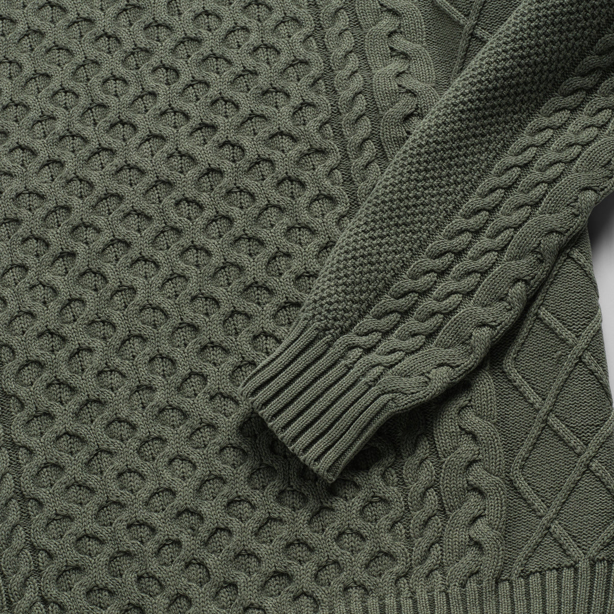 Eddie Knit Garment Washed Sweater - Lichen Green