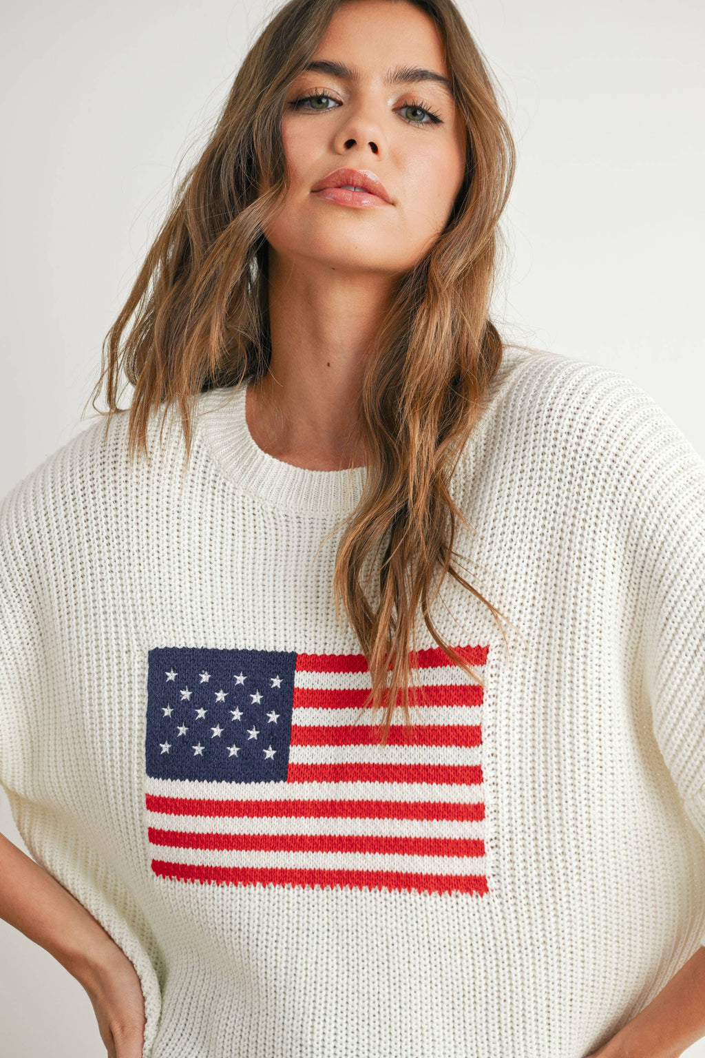 Flag Print Knit Sweater - BMW7691