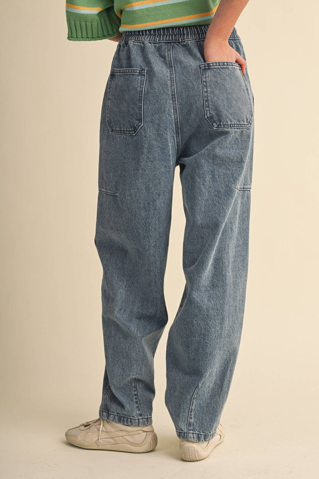 DENIM UTILITY BARREL PANTS MP5196