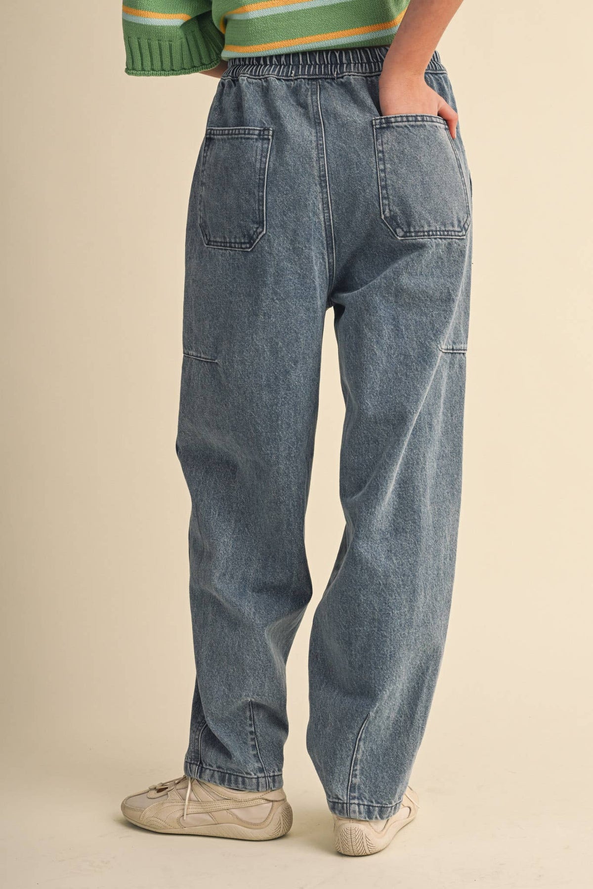 DENIM UTILITY BARREL PANTS MP5196